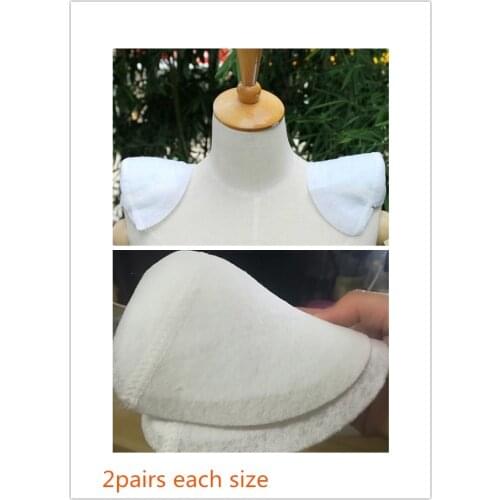 2pair each size Soft Padded Shoulder Padding Encryption High Shoulder Pads for Blazer Clothes Sewing Accessories