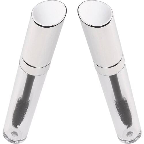 2pcs 5ml Mini Clear Empty Mascara Tube Transparent Bottles Cosmetic Containers
