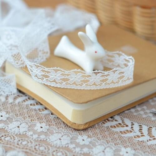 5 Meters/lot Ivory Mesh Embroidery Lace Trim DIY Ladies Wedding Children Clothing Lace Fabric Hometextile Sofa Lace Trimming