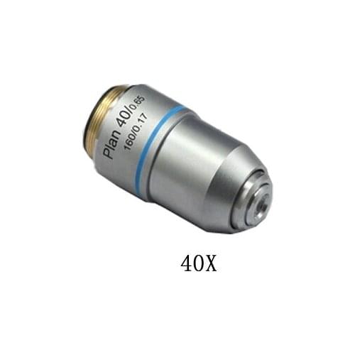 40X L=195 Plan Achromatic Biological Microscope Objective Lens Laboratory Biomicroscopy Accessories 20.2mm for Medical Science