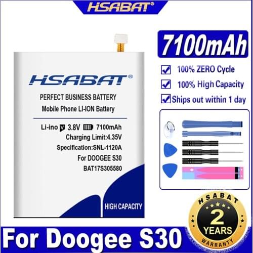 HSABAT BAT17S305580 7000mAh Battery for DOOGEE S30 Batteries