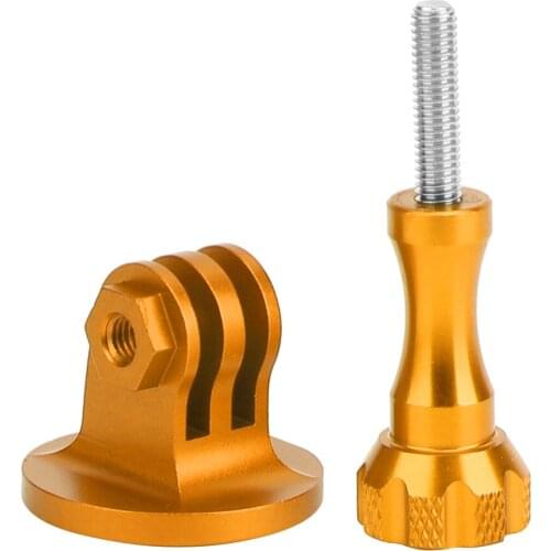 Aluminium Alloy Adapter Action Camera Accessory Multipurpose Adapter Base 1/4in Screw to Sport Camera Interface(golden )