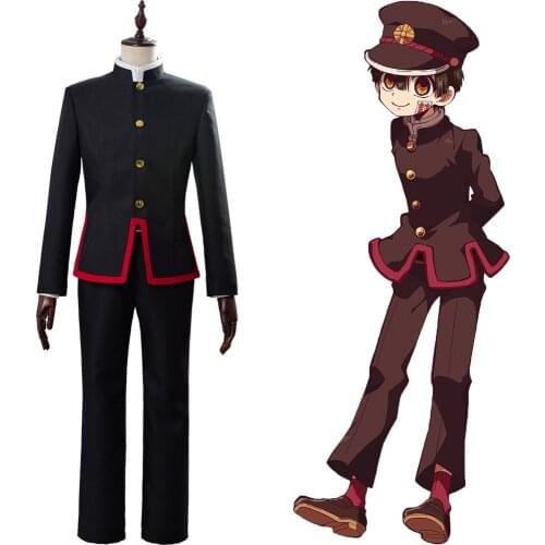 Anime Jibaku Shounen Cosplay Toilet-Bound Hanako-kun Outfit Costume men women summer casual clothes Carnival Halloween Costume