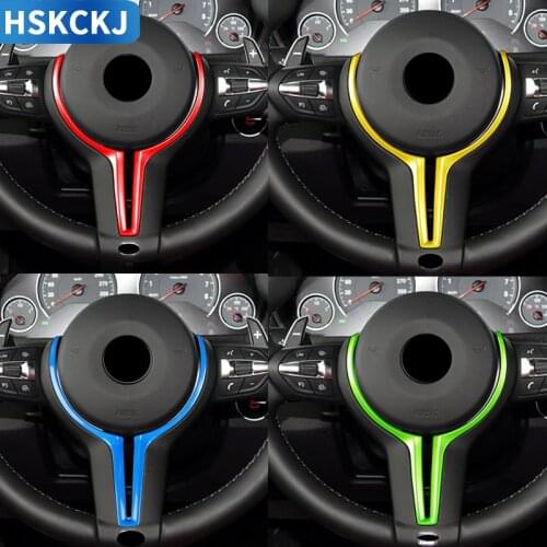 Car Steering Wheel Trim For M Series M2 F87 F80 M3 F82 M4 F10 M5 F06 F12 F13 M6 F15 X5M F16 X6M Forged Carbon Fiber Color-Coated
