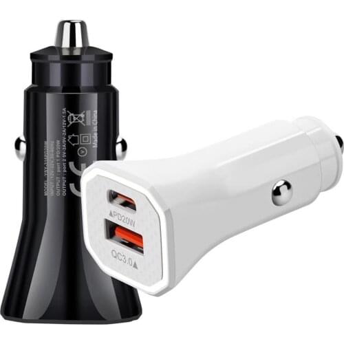 Car Charger Adapter Fast Charging PD 20W USB C QC3.0 Quick Charge 20 W Type C Phone Chargers Compatible For Smart Mobile Phones