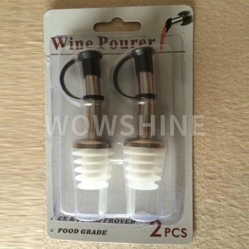 Free shipping new packing 5lot=10pcs stianless steel wine/ oil pourer liquid spout