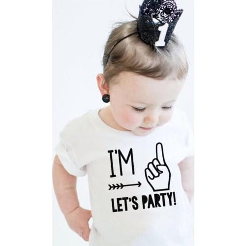 Birthday Number 1-5 Kids Tshirt Funny Toddler Boys Girls Birthday Party T-shirt Children Fashion White Casual T Shirt Outfit