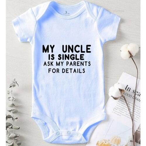 Printing Uncle Parents Infant Girls Outfits Baby Onesie Winter Jumpsuit Kids Clothing for Babies Cotton Toddler Rompers