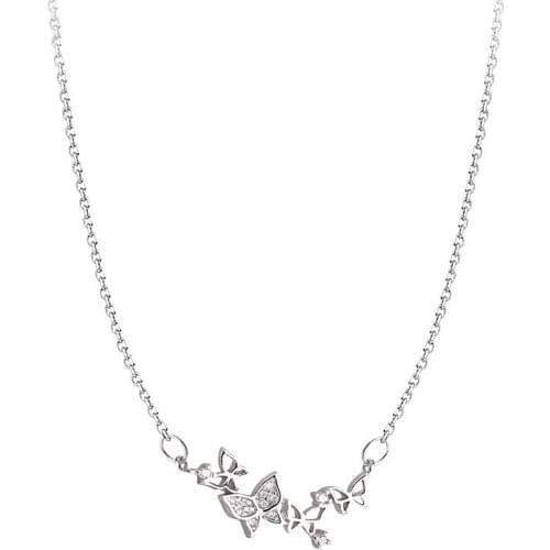 Exquisite Shiny Micro CZ Zircon Butterfly Necklaces For Women Girl Gift Clavicle Chokers Necklace