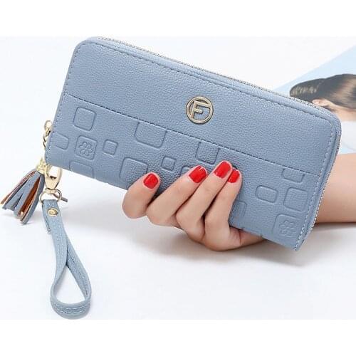 Fashion Women Wallets Tassels Lady Purses Girls Moneybags Clutch Woman Wristlet Wallet Cards ID Holder Long Zipper Purse Bags