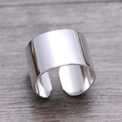 100% Real 925 STERLING SILVER simple Women Mens ring Adjustable wholesale jewelry Gift A2040
