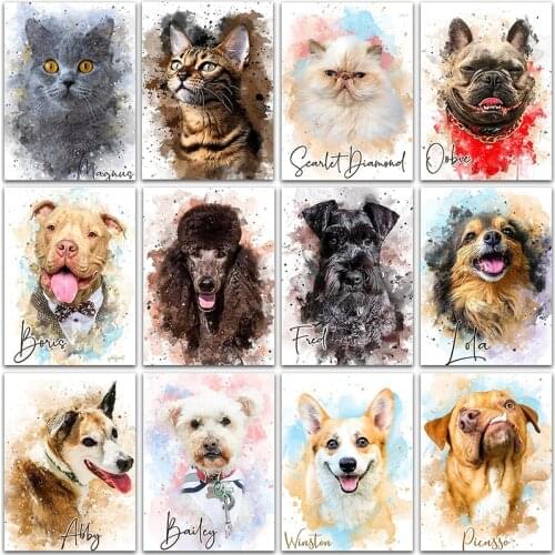 5D DIY Diamond Painting kit art animals Bulldog dog Cat Full Square&Round Diamond mosaic embroidery Cross stitch home decor Sale
