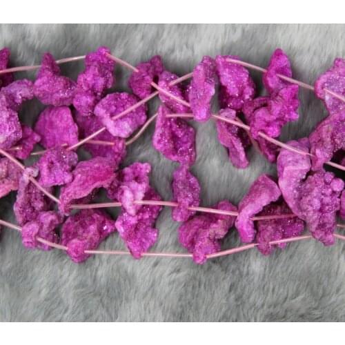 New Arrival Colorful Irregular Shape Druzy Crystal Stone Semi-precious Necklace Women Druzy Necklace