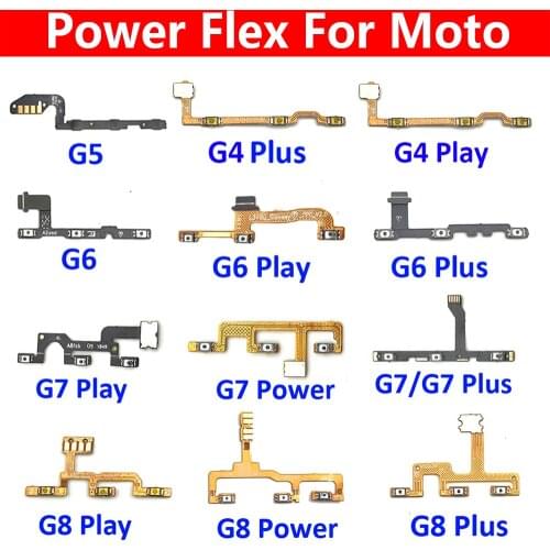 New Power On Off Volume Button Flex Cable For Motorola Moto G5 G6 G4 G8 G7 G9 Plus Play Power Lite One Hyper Vision Fusion