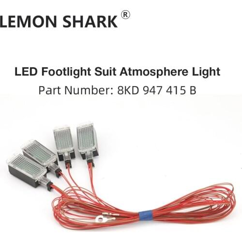 Original 4pcs Foot Lamps Car Atmosphere 12V LED Light Glow Lamp 8KD947415B for VW Passat B8 B7 B6 Tiguan Touran Jetta Golf 5 6