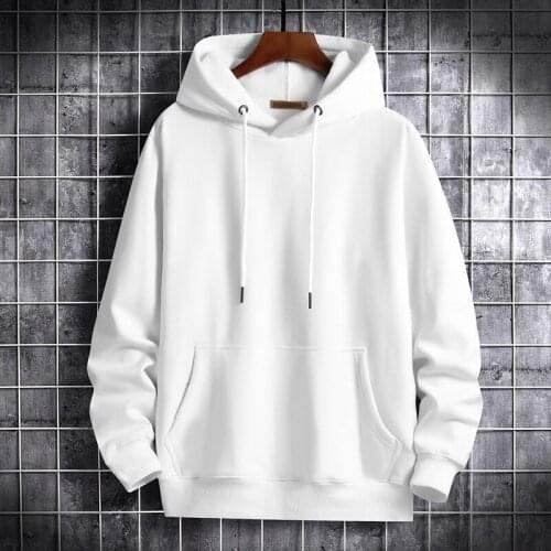 Fall/winter Pullover Hoody Mens Hoodie Velvet Thick Pure Cotton Plus Size Loose and Comfortable Simple Casual Fashion Hoodie