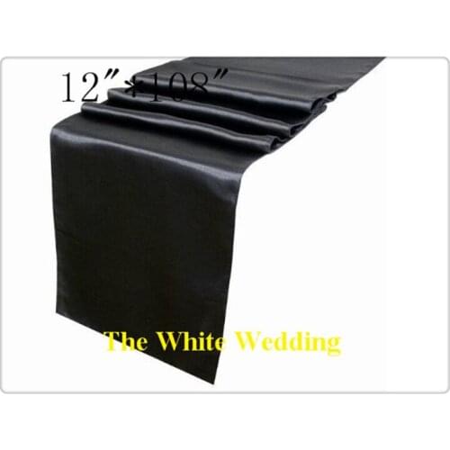 36 piece party tablecloth table runners For Wedding FREE SHIPPING BLACK