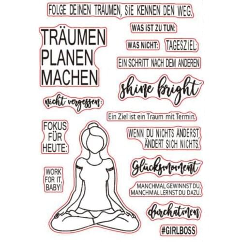 German word Transparent Clear Silicone Stamp/Seal for DIY scrapbooking/photo album Decorative clear stamp sheets A1335