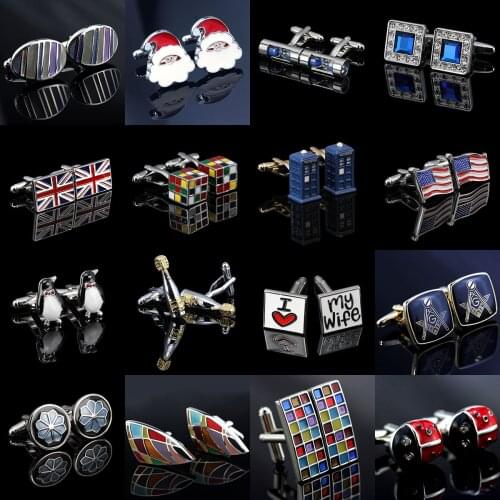 Christmas Gifts Cufflinks Mens Present France Shirt Copper Cuff links Gold Cuff Buttons For Dad Animal Mens Jewelry gemelos pa