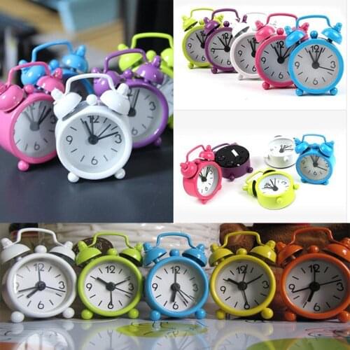 IN STOCK Mini Square Small Bed Alarm Clock Transparent Case Compact Digital Alarm Clock Children Student Desk Table Clock