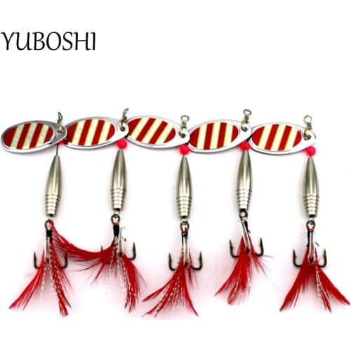 YUBOSHI New Red 8cm-11g Exquisite/sturdy Metal Rotating Sequin Lure High Quality Fake Bait Fishing Accessories