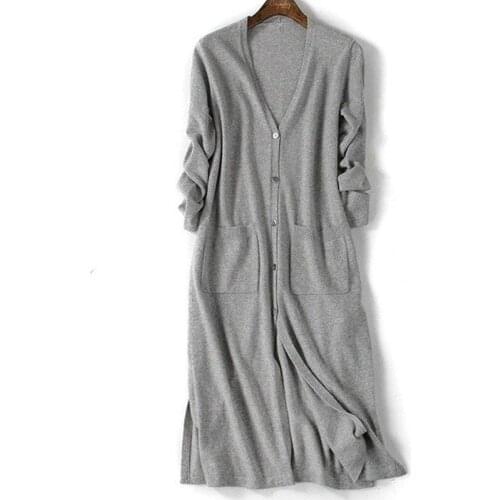 New Spring Autumn Womens Long Cardigans Casual Long Sleeve Female Knitted Sweaters Plus Size Lady Outerwear Single Breasted