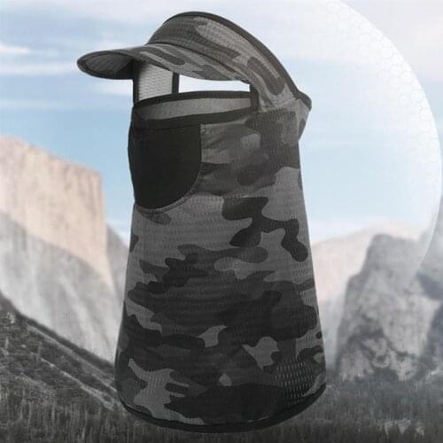 1PCS Outdoor Riding Fishing Neck Collar Ice Silk Sunshade and Sunscreen Empty Top Hat for Outdoor Fishing and Riding