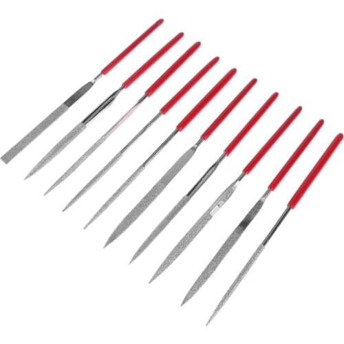 10pcs/1 set Guitar Fret Nut Saddle Slot Pickguard Grinding File Group Set Luthier Guitar Repair Tool Silver