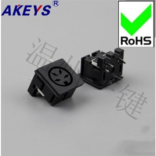 10PCS DS-4-03 square S large terminal connector generous 4-core 6-pin socket 4PIN pin DIN mother seat