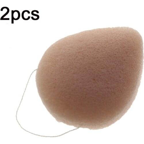 2Pcs/Set 8.5*6cm Dry Natural Konjac Cosmetic Powder Puff Kit Facial Sponge Face Cleansing Washing Care Makeup Tool