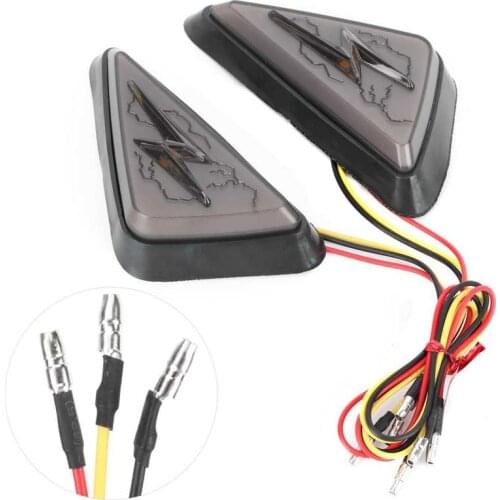 2pcs LED Motorcycle Turn Signal Light Doucle Color Light Turn Signal Driving Light Moto accessories