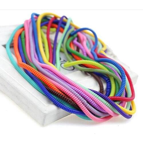 20pcs Colorful TPU spiral USB Charger Cable Protector charging cables Cord organizer for iphone for samsung Android Cable winder