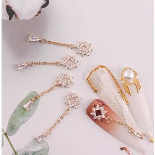 5pcs/lot flower TN5117 Alloy Zircon Nail Art Crystals nail jewelry Rhinestone nails accessories supplies nail decorations charms