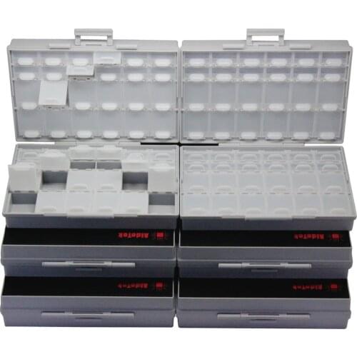 AideTek tool box Box Organizer Craft Beads Storageenclosure SMD SMT organizer surface plastic storage box organizer 6BOXALL48