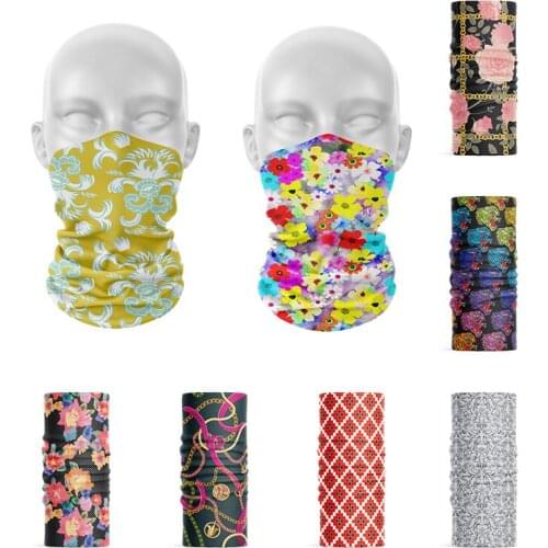 3D Flower Pattern Art Bandana Microfiber Seamless Tubular Face Sports Hijab Scarf Hiking Dustproof Headband Neck Gaiter Kerchief