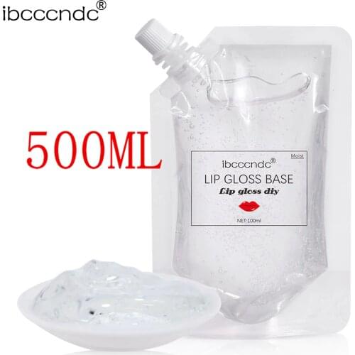 500ml DIY Lip Gloss Base Oil Not Sticky Moisturizing Lip Stick Raw Material Gel for Lipgloss Base Handmade Lipstick Makeup
