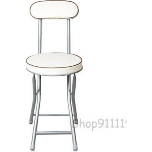 Household Dining Chair Folding Chair White Desk Chair Writing Chair Leisure Chair Folding Dining Chair
