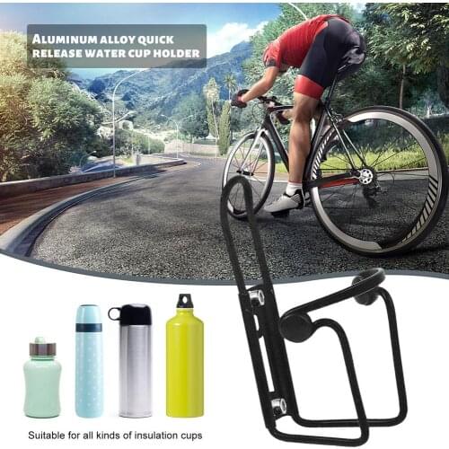 Black Bike Bottle Cage Aluminum Alloy Bike Bicycle Bottle Holder Cycling Drink Water Bottle Rack Holder Cage Bicycle Accessories