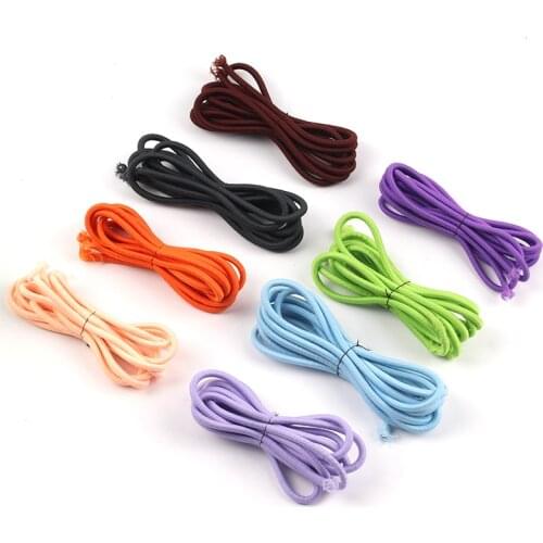 4mm colored round rubber band thick head flower elastic band head rope elastic wire rope elastic rope drawstring