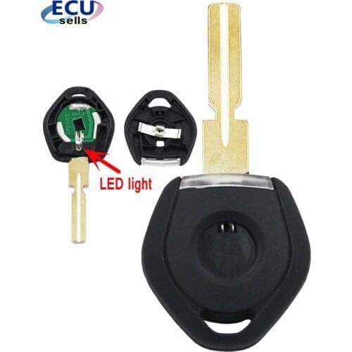 For Bmw Car Key Shell Remot Fob 4 Track Blade Transponder Key Blank Fob For BMW 3 5 7 Z3 E36 E34 E38 E39 with LED light