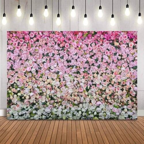 Photography backdrop wedding photocall bridal shower pink rose flowers photo background studio birthday party decoration prop