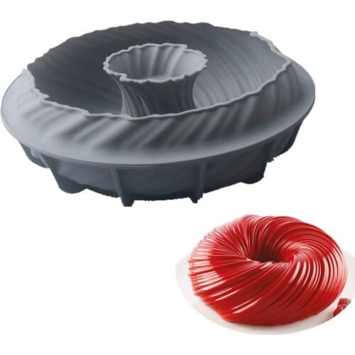 Whirlpool Shapes Silicone Cake Decorating Mold Turbine For Baking Mould Dessert Mousse Bakvormen Pastry Pan Bakewar Tools