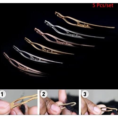 Dreadlocks Tool Craft Sisterlocks Crochet Braid Hair Interlocking Tools Curved Hair Needle For Your Locs Easy