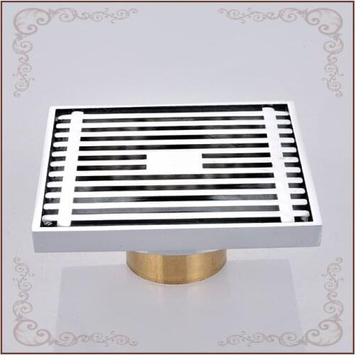Copper Large Displacement Self Suction Type Deodorant Core Floor Drain Filter Chrome Plated Style Floor Drains Strainers Covers