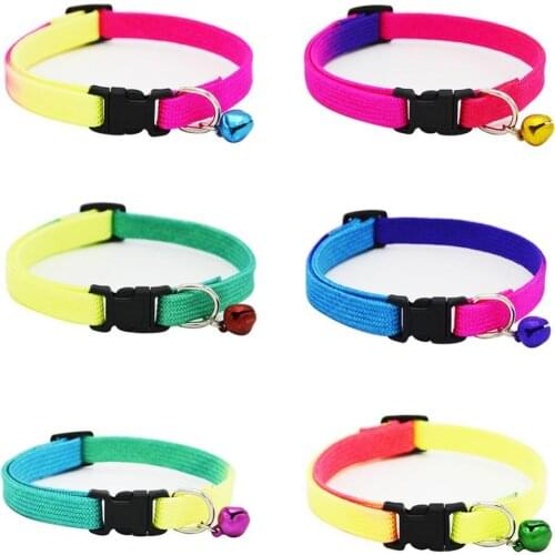 Fashion Puppy Dog Cat Collars Adjustable Bell Necklace Pet Outdoors Accessory