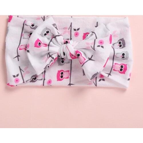 Christmas Tree Soft Elastic Stretchy Wide Nylon Headbands,Flowers Prints Nylon Hairbands,Newborn Baby Girls Knot Bows Head Wraps