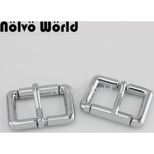 Nolvo World 5-20-100pcs 5 colors 26*15.7mm 1" chrome metal pin buckle mens bag shoe strap belt web adjusted pin buckle