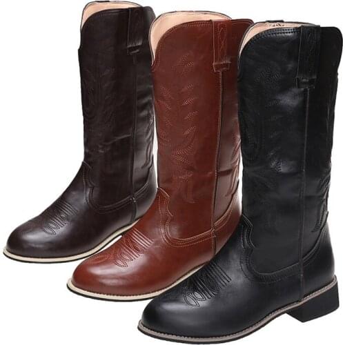 New Riding Boots, Boots, Cowboy Boots, Knight Boots, Womens High-heeled Thick-heeled Boots, Large Size 43 Winter Boots Women