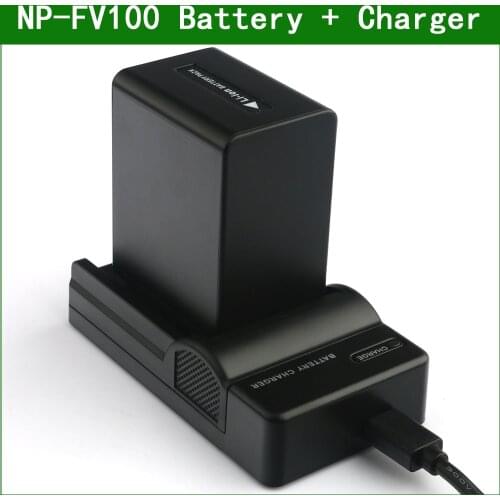 NP-FV100 NP FV100 NPFV100 Digital Camera Battery + Charger for Sony HDR CX110 CX115 CX130 CX680 CX150 CX170 CX190 CX220