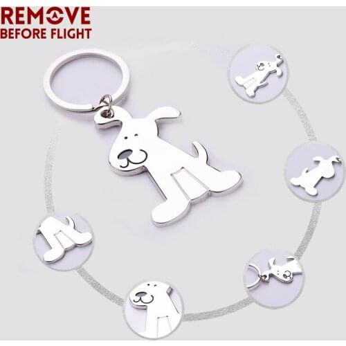 Wholesale New Fashion Jewelry Key Chain Lovely Puppy Shaped Keychain Creative Gifts Key Chains for Kids Dog Key Ring 10 PCS/LOT